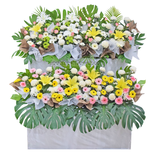 Amazing Grace Wreath| Premium Condolence Flower Stand| Same Day Free Delivery
