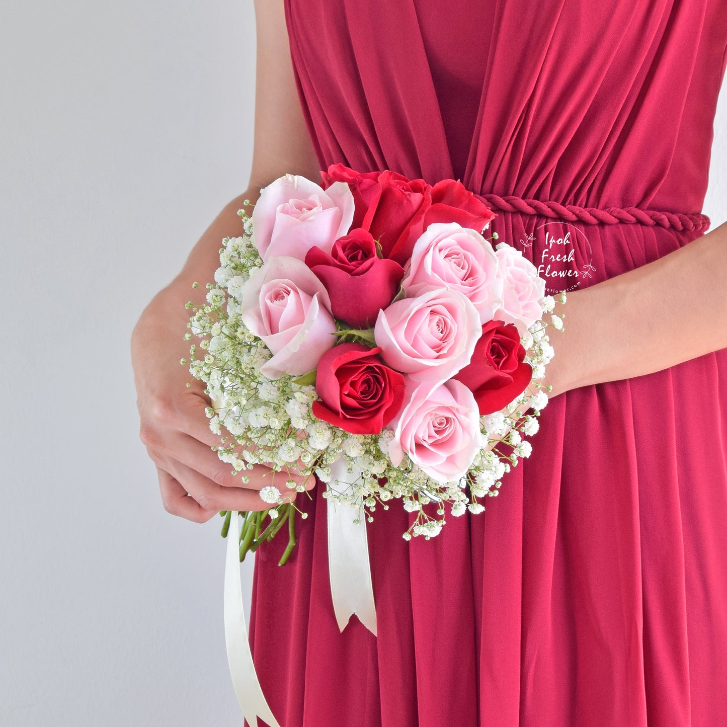 Arielle Bridal With Boutonniere| Personalized wedding & ROM flowers