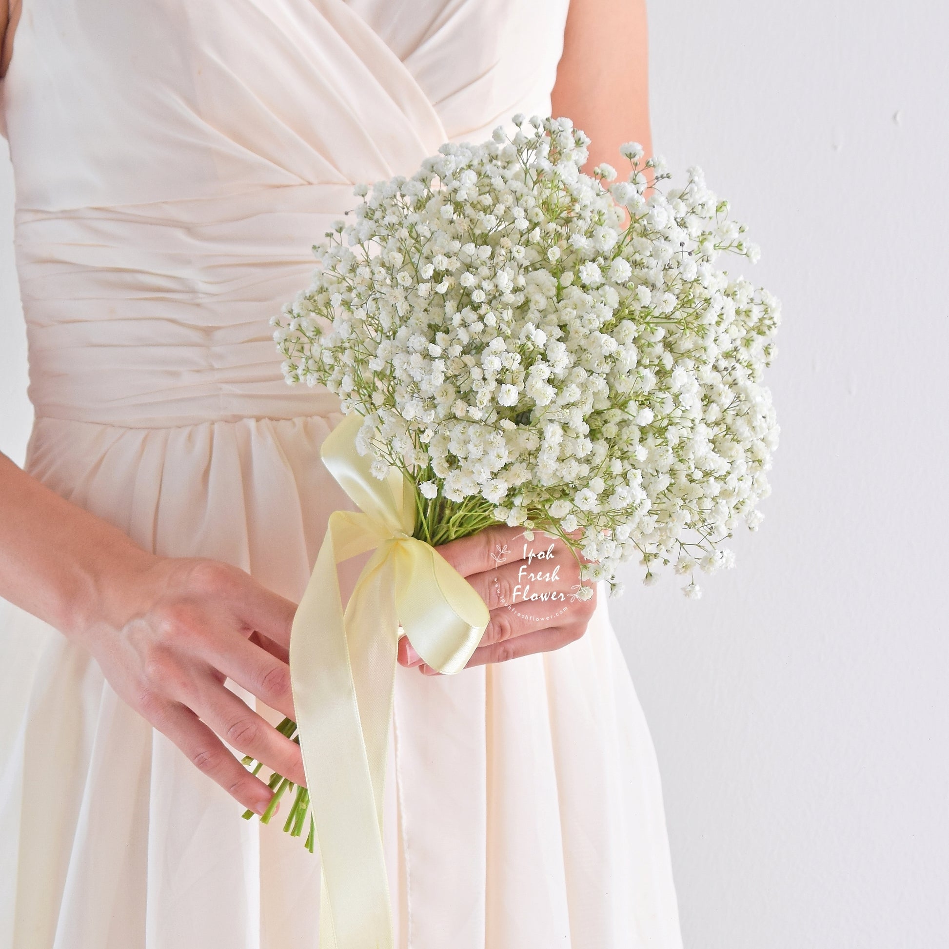 Baby Breath Bridal With Boutonniere| Personalized wedding & ROM flower bouquet