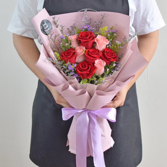 Beauty Angel| Roses Bouquet Fresh Flower| Same Day Free Delivery