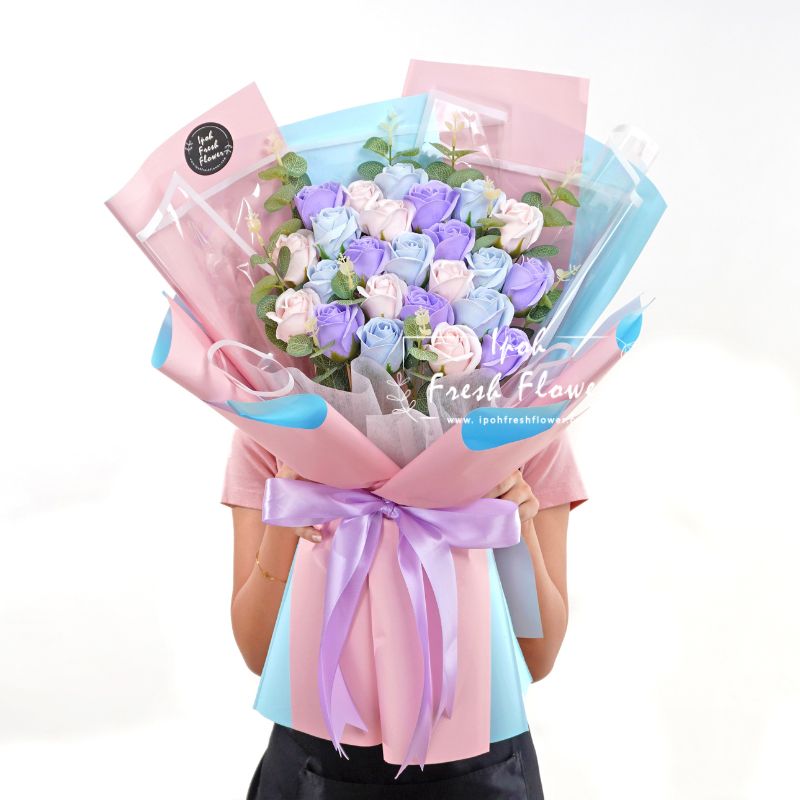 Brooke| 24 Stalk Soap Flowers Bouquet Delivery