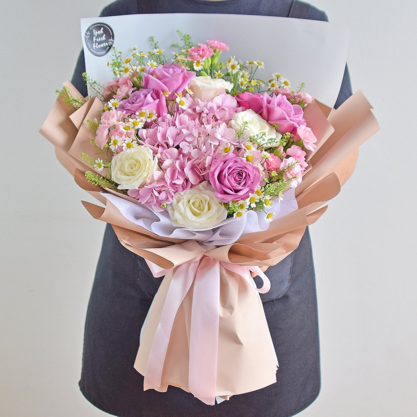 Cinderella| Hydrangea Fresh Flower Bouquet| Same Day Delivery
