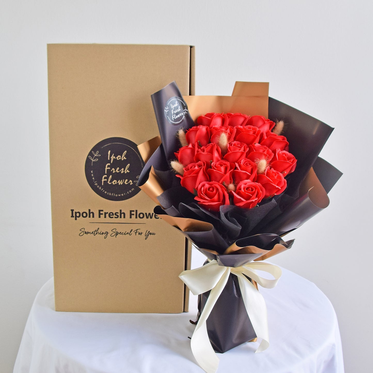 Classical Red Soap Flower Bouquet| Same Day Delivery