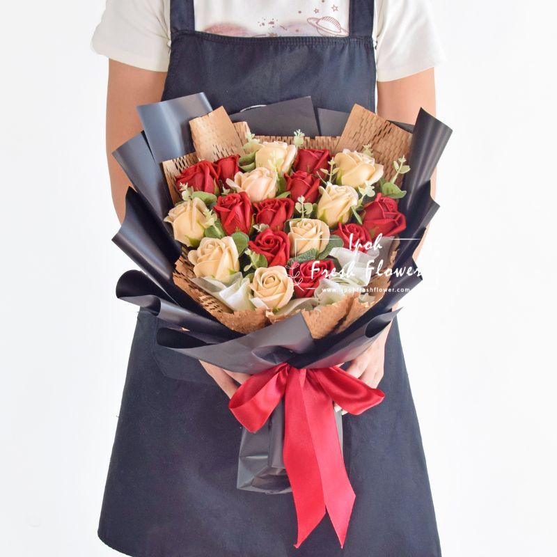 Clemmy| Soap Flowers Bouquet| Same Day Delivery Ipoh