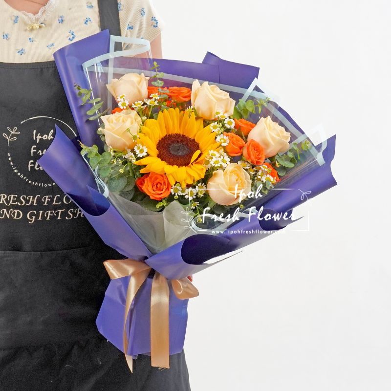 Eliot Fresh Flower Bouquet| Father's Day Special| Same Day Delivery Ipoh