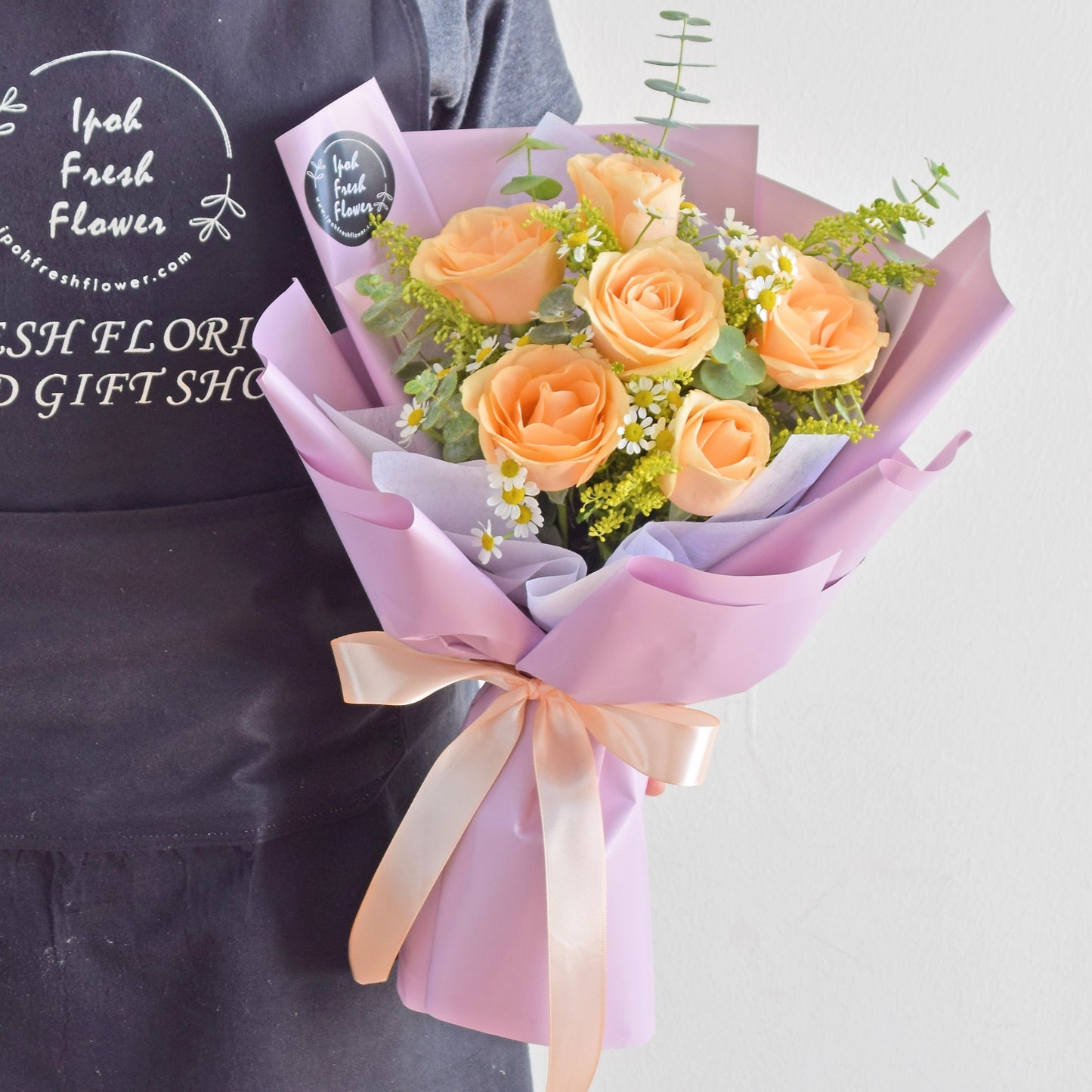 Estella| Champagne Roses Bouquet| Same Day Free Delivery