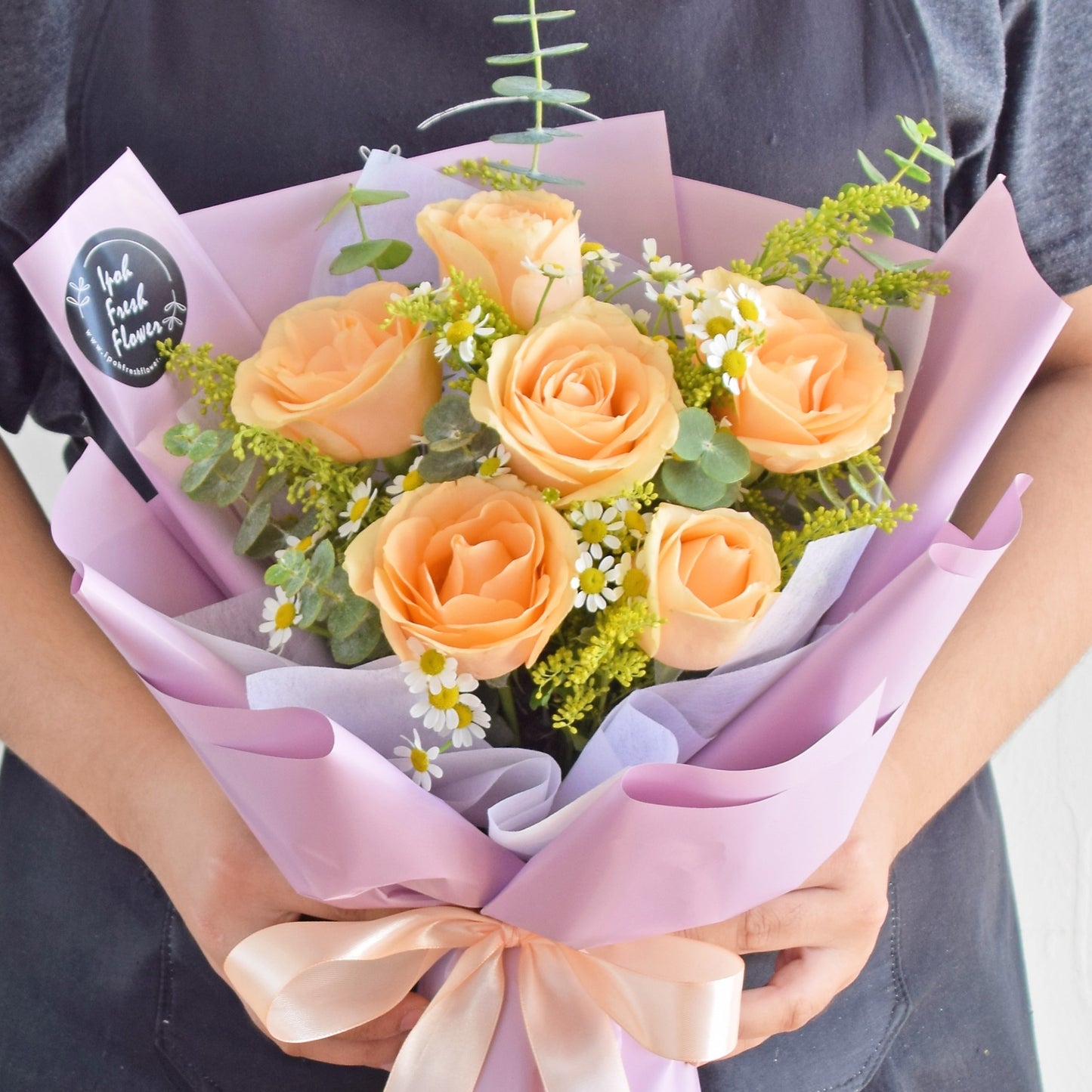 Estella| Champagne Roses Bouquet| Same Day Free Delivery