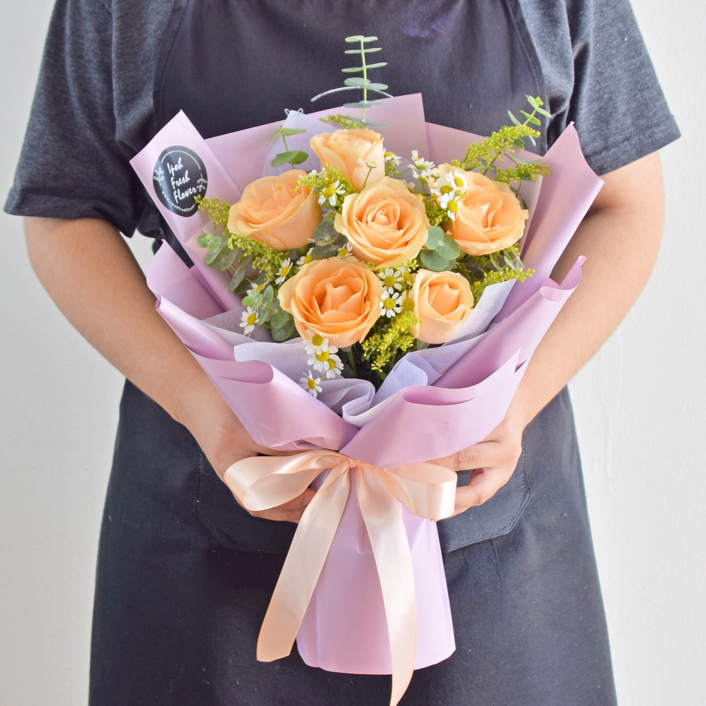 Estella| Champagne Roses Bouquet| Same Day Free Delivery