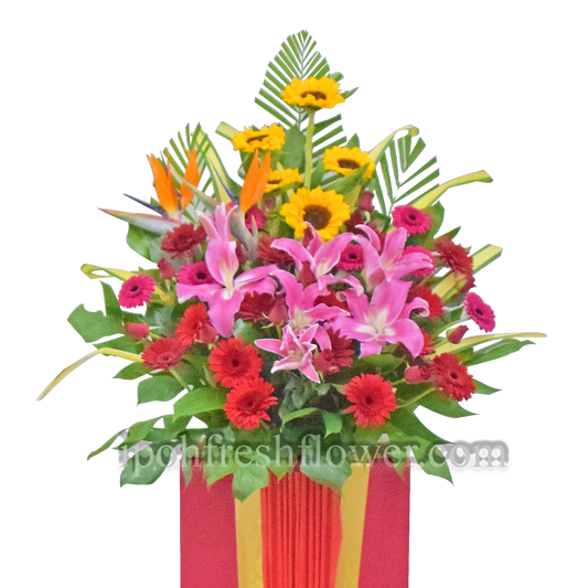 External Red| Fresh Flower Grand Opening Stand| Free Delivery