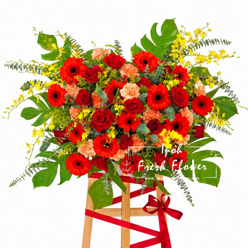 External Red| Fresh Flower Grand Opening Stand| Same Day Delivery Ipoh