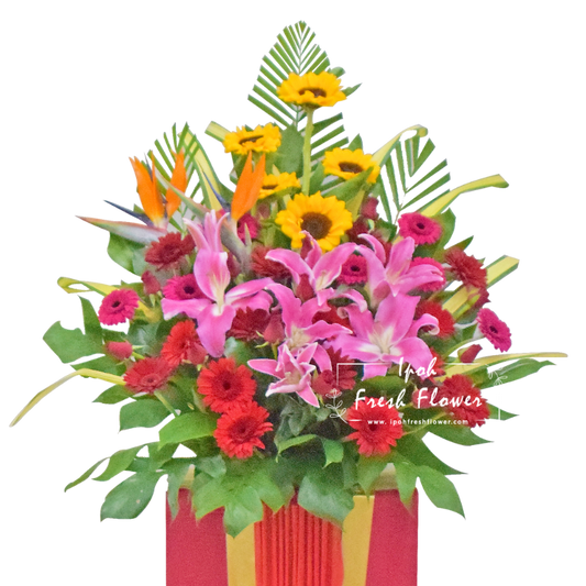 External Red| Fresh Flower Grand Opening Stand| Same Day Delivery