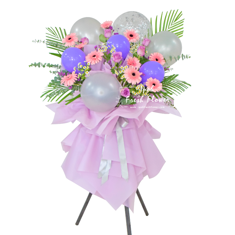 Glamorous| Grand opening flower stand with balloon