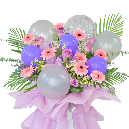 Glamorous| Grand opening flower stand with balloon