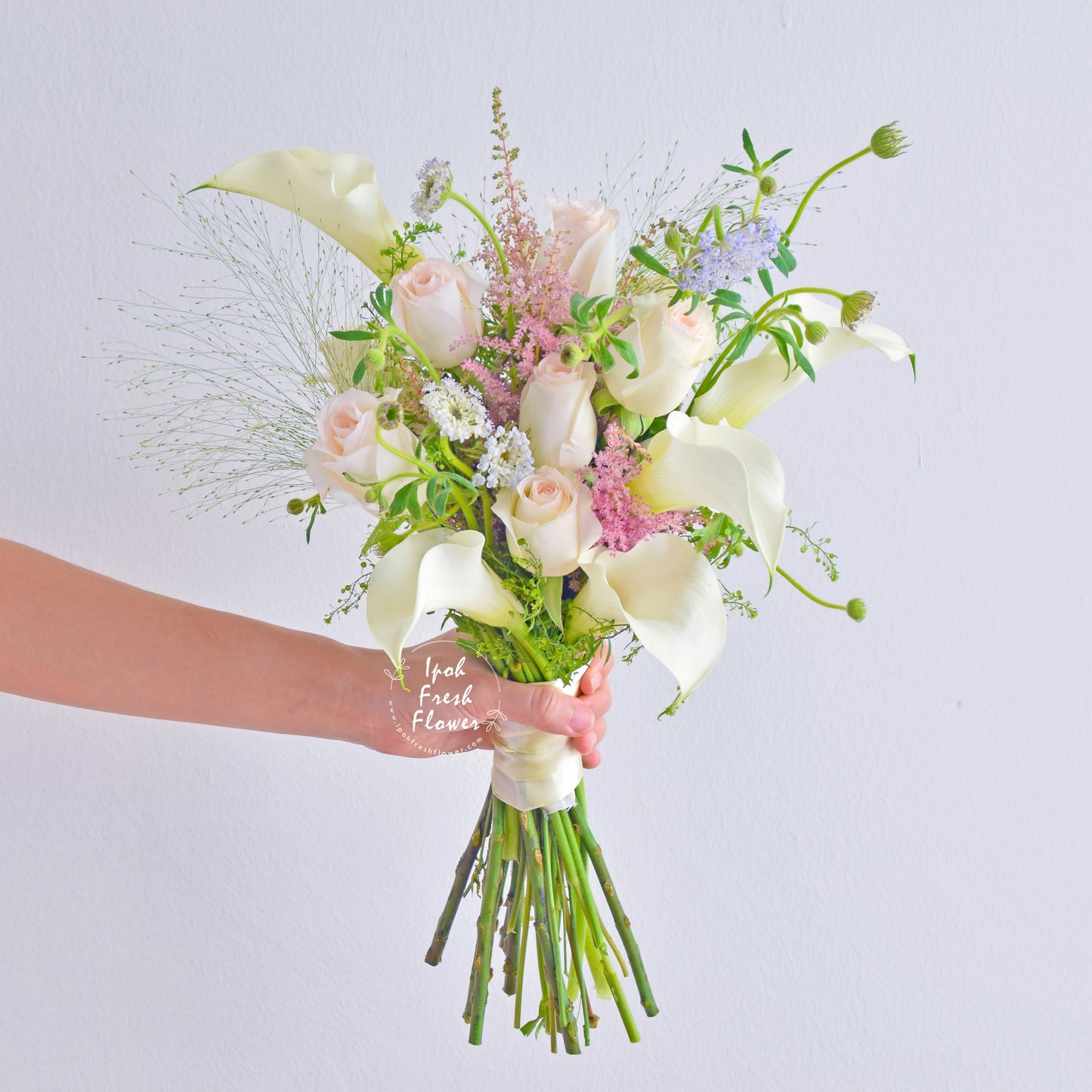 Julie Cala lilies Bridal Bouquet| Personalized Flower Bouquet For Wedding & ROM