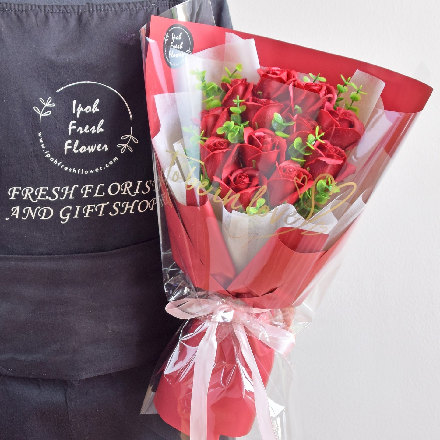 My Love| Red Soap Flowers Bouquet| Same Day Free Delivery