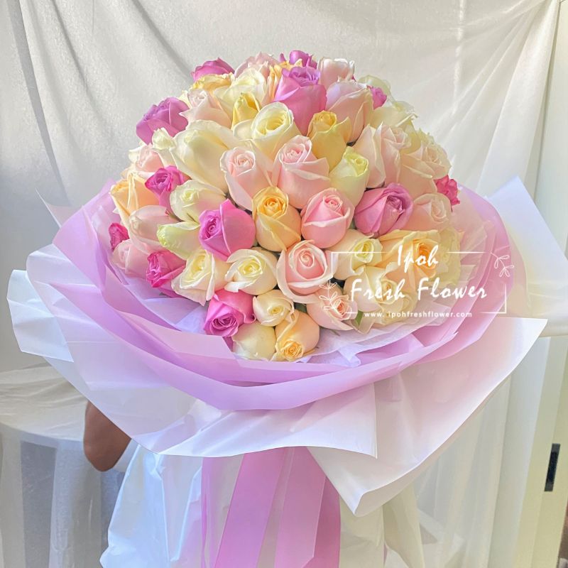 Pastel Roses| Fresh Flower Bouquet Delivery