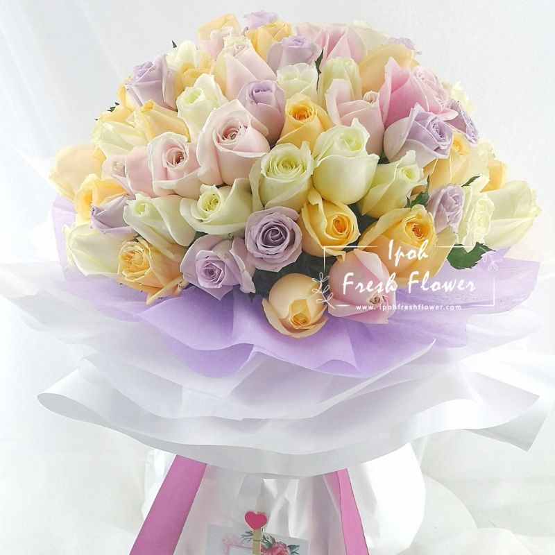 Pastel Roses| Fresh Flower Bouquet Delivery