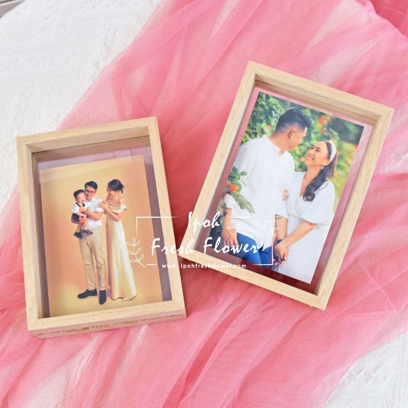 Pink Cinta Photo Frame Gift Bundle| Fresh Flower Same Day Delivery Ipoh