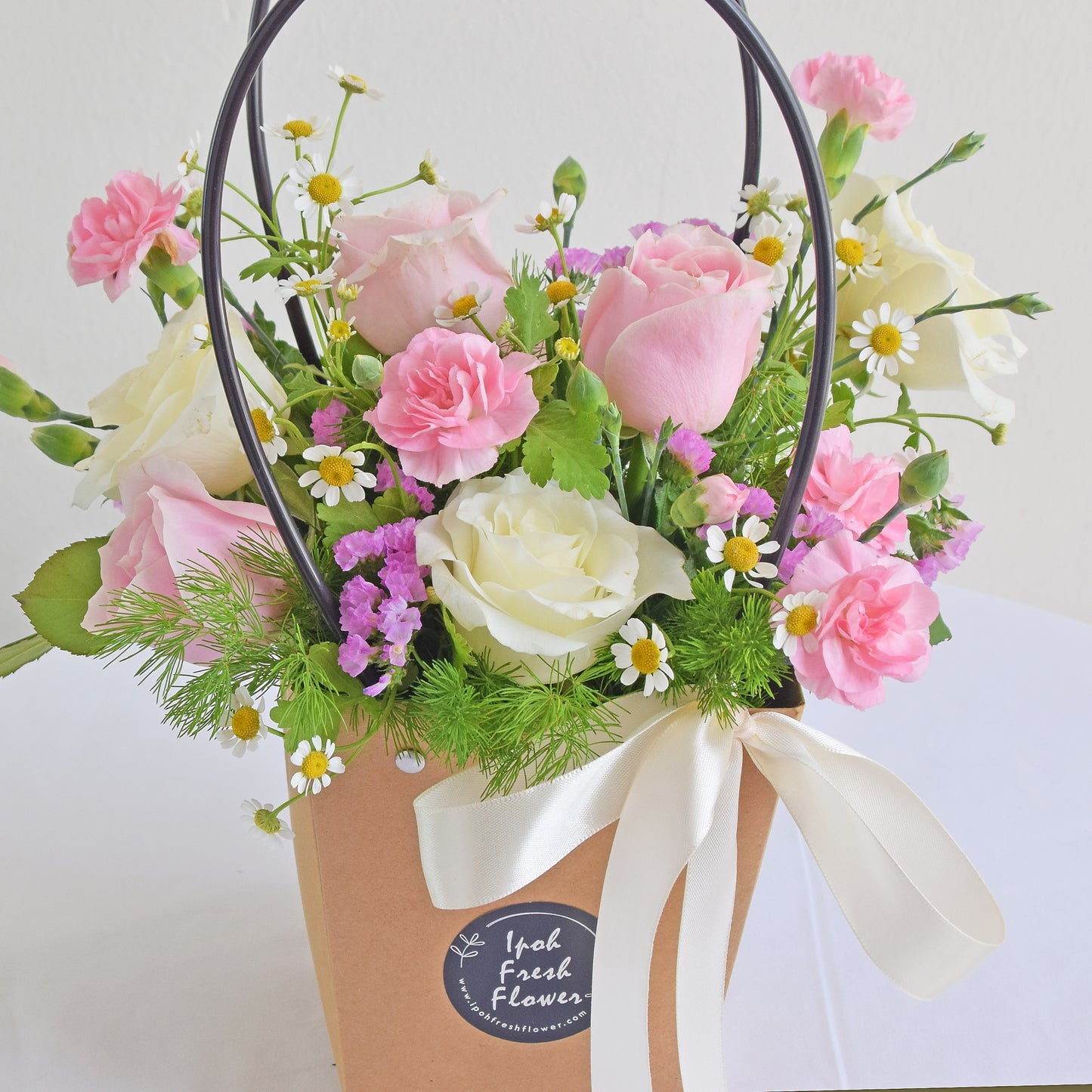 Pink Posy| Fresh Flower Basket