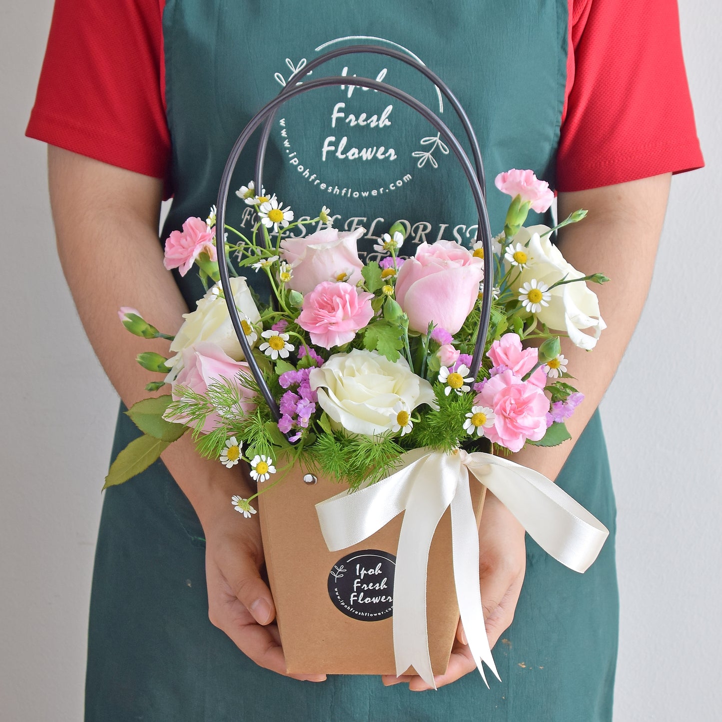Pink Posy| Fresh Flower Basket