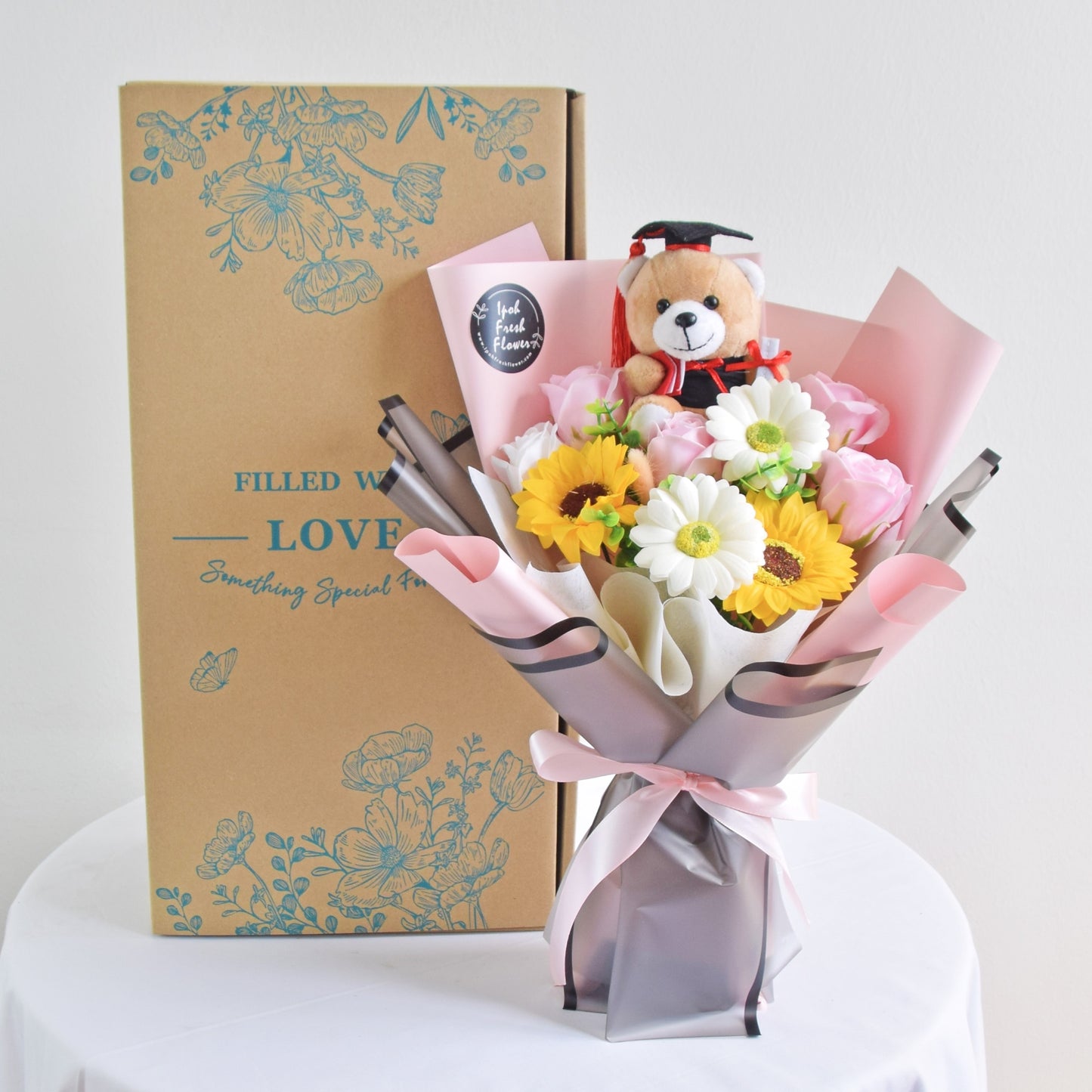 Pink Success Soap Flowers| Graduation Bouquet| Graduation Gift Delivery