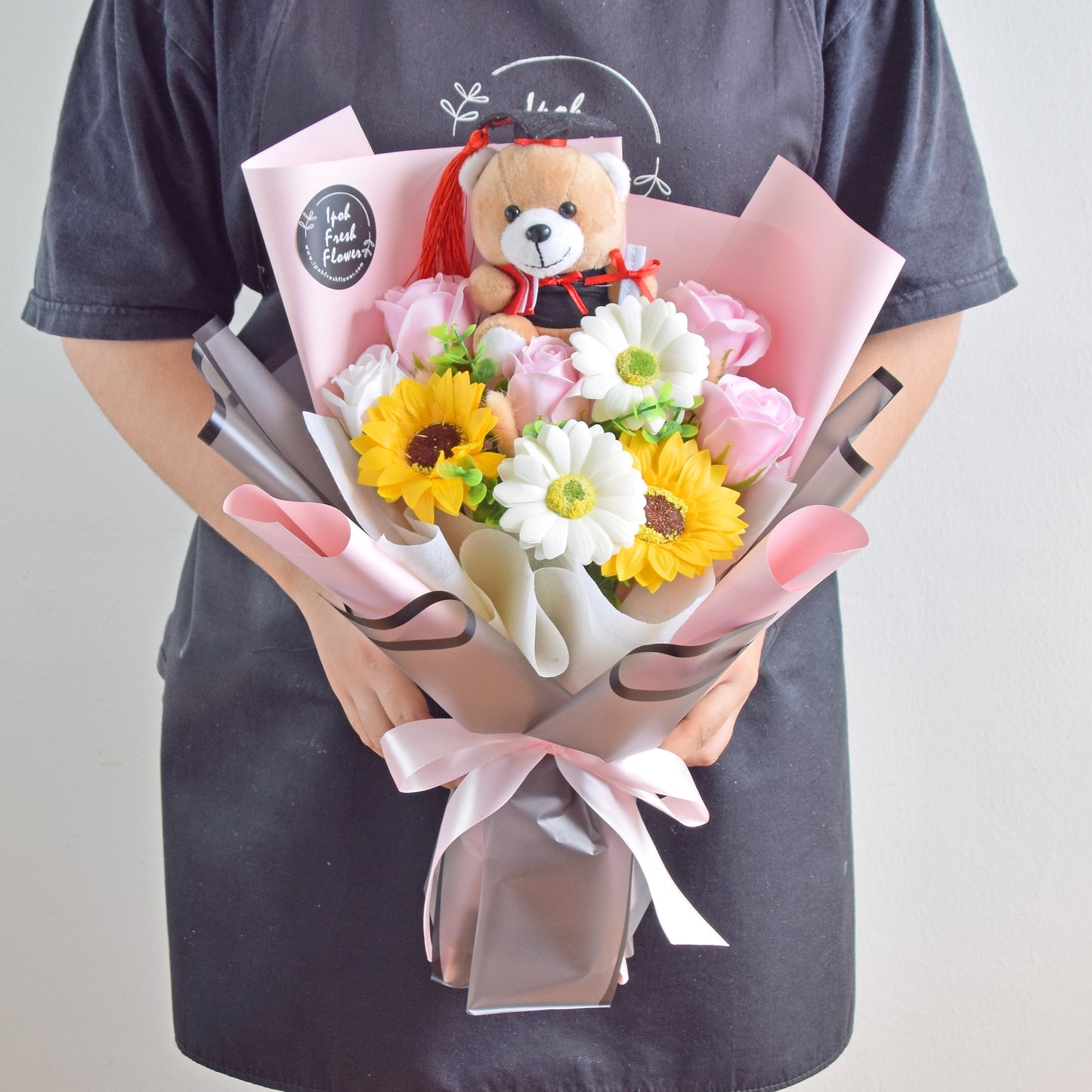 Pink Success Soap Flowers| Graduation Bouquet| Graduation Gift Delivery