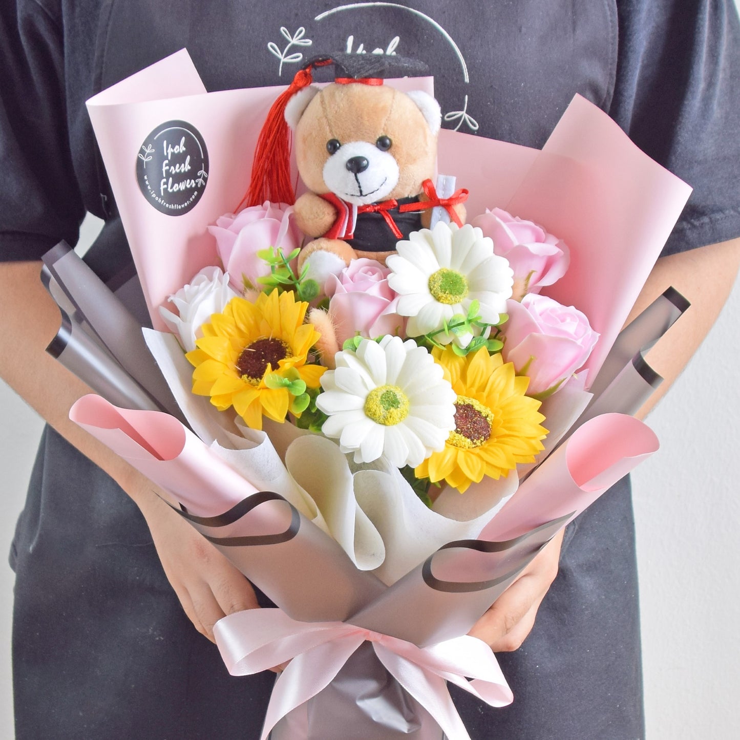 Pink Success Soap Flowers| Graduation Bouquet| Graduation Gift Delivery