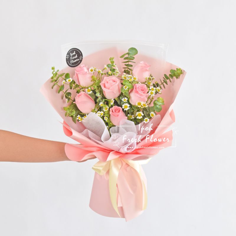 Pretty Pink| Pink Roses Bouquet| Fresh Flower Ipoh Same Day
