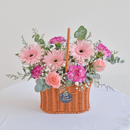 Rina| Fresh Flower Basket| Same Day Flowers Gifts Delivery