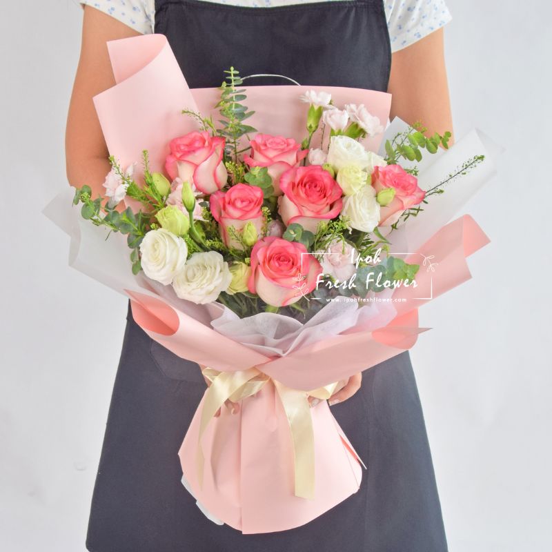 Rosemary| Pink Roses Bouquet| Fresh Flower Delivery