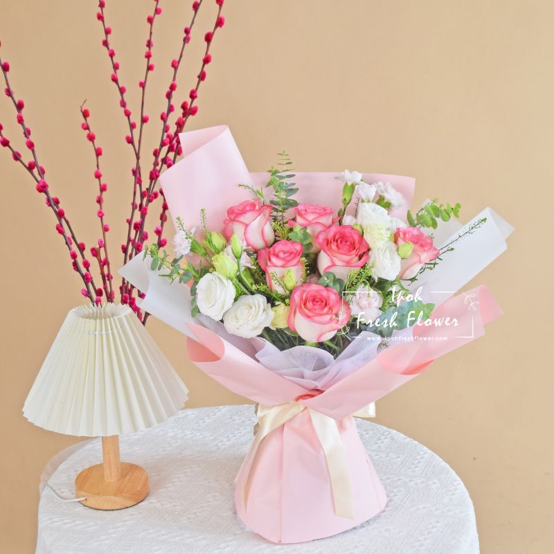 Rosemary| Pink Roses Bouquet| Fresh Flower Delivery