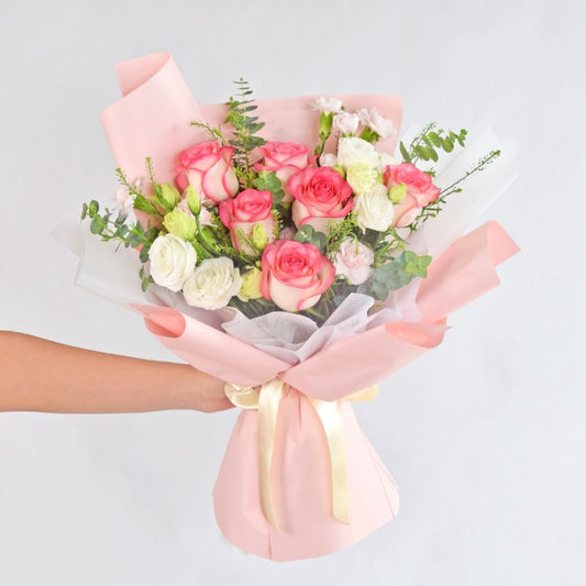 Rosemary| Pink Roses Bouquet| Fresh Flower Delivery