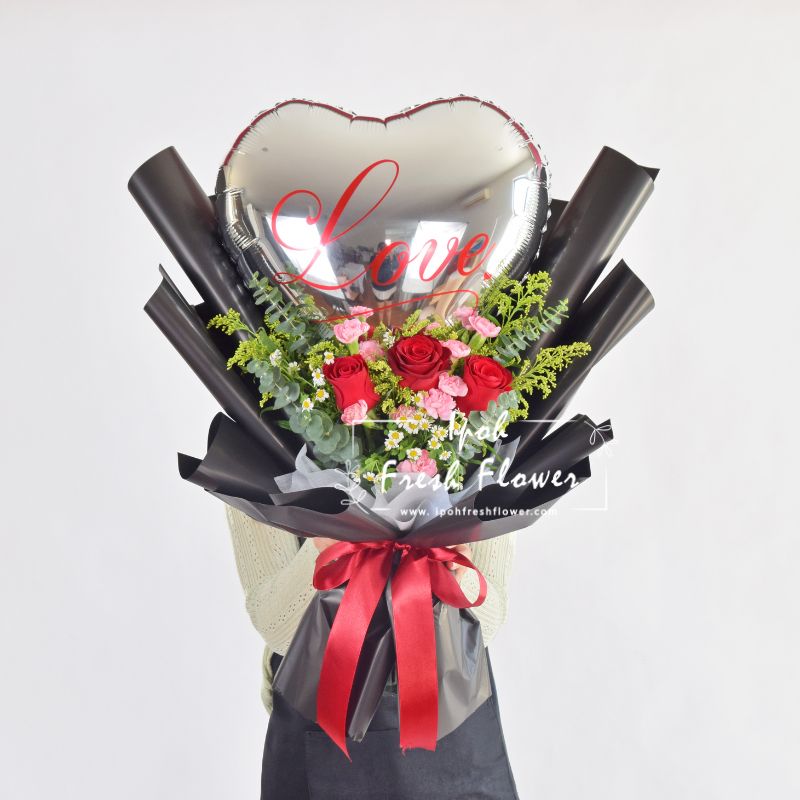 Shinta | Fresh Flower Balloon Bouquet | Same day delivery