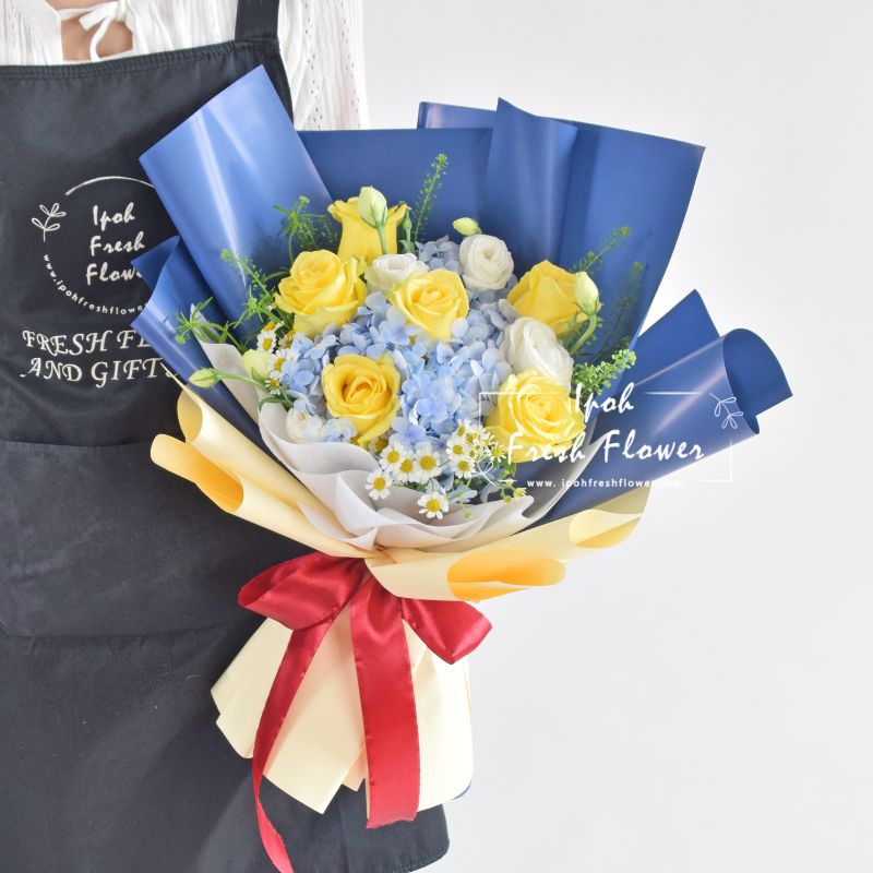 Skovin| Hydrangea Fresh Flower Bouquet| Same Day Delivery Ipoh Taiping