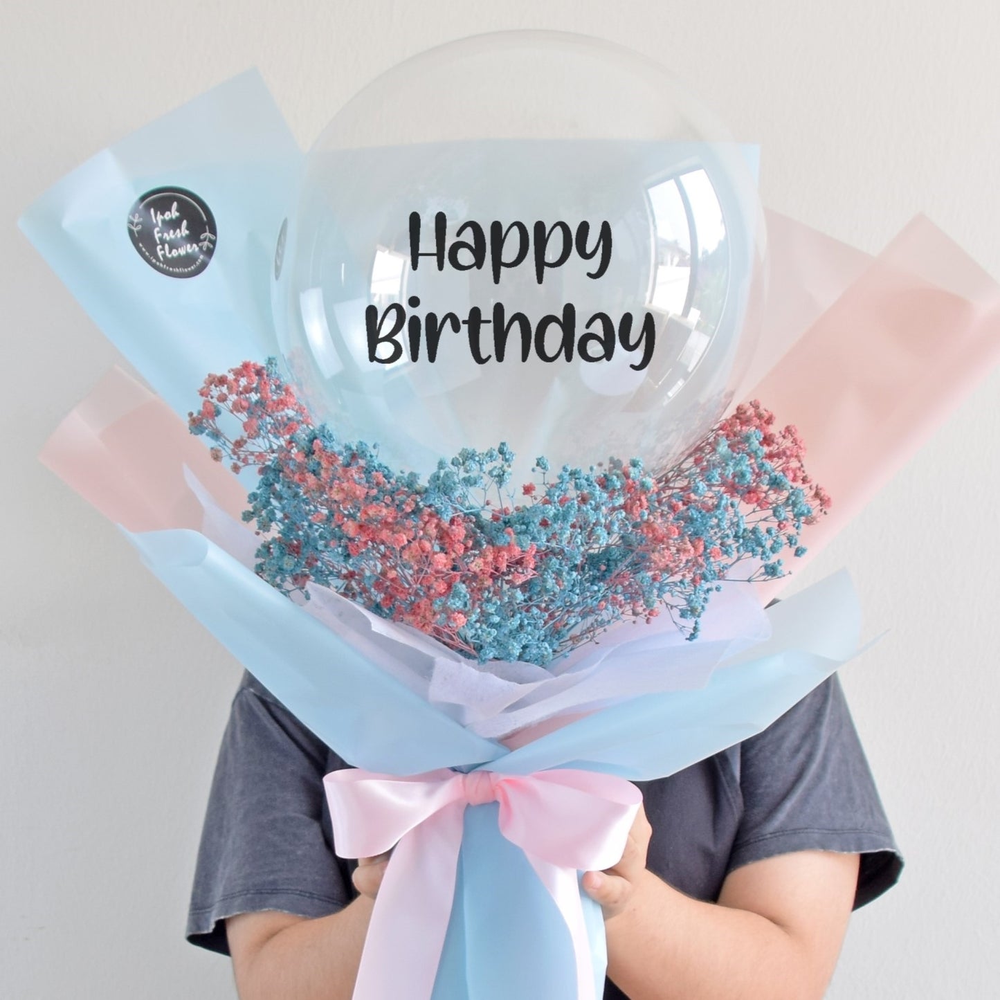 Spring Blossom| Balloon Bouquet With Baby Breath| Same Day Free Delivery