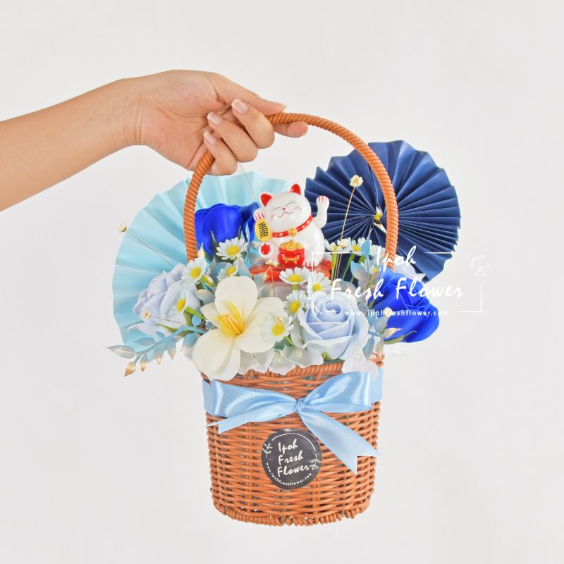 Tira Fortune Lucky Cat| Opening Flowers |Same Day Delivery Ipoh Perak