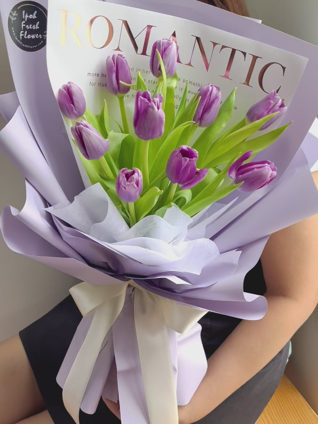 Evolet Purple Tulip Bouquet| Fresh Flower Bouquet Delivery