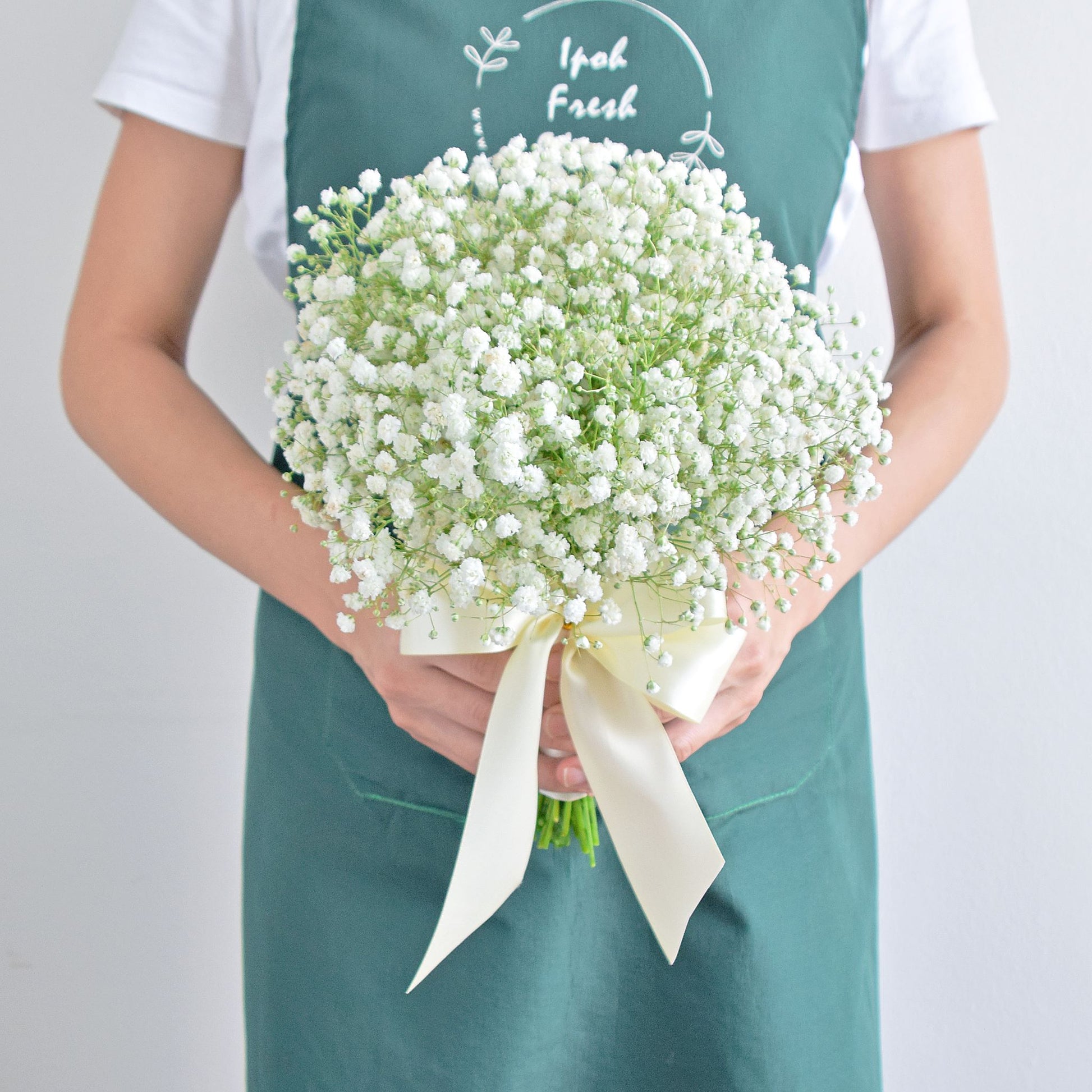 Baby Breath Bridal With Boutonniere| Personalized wedding & ROM flower bouquet