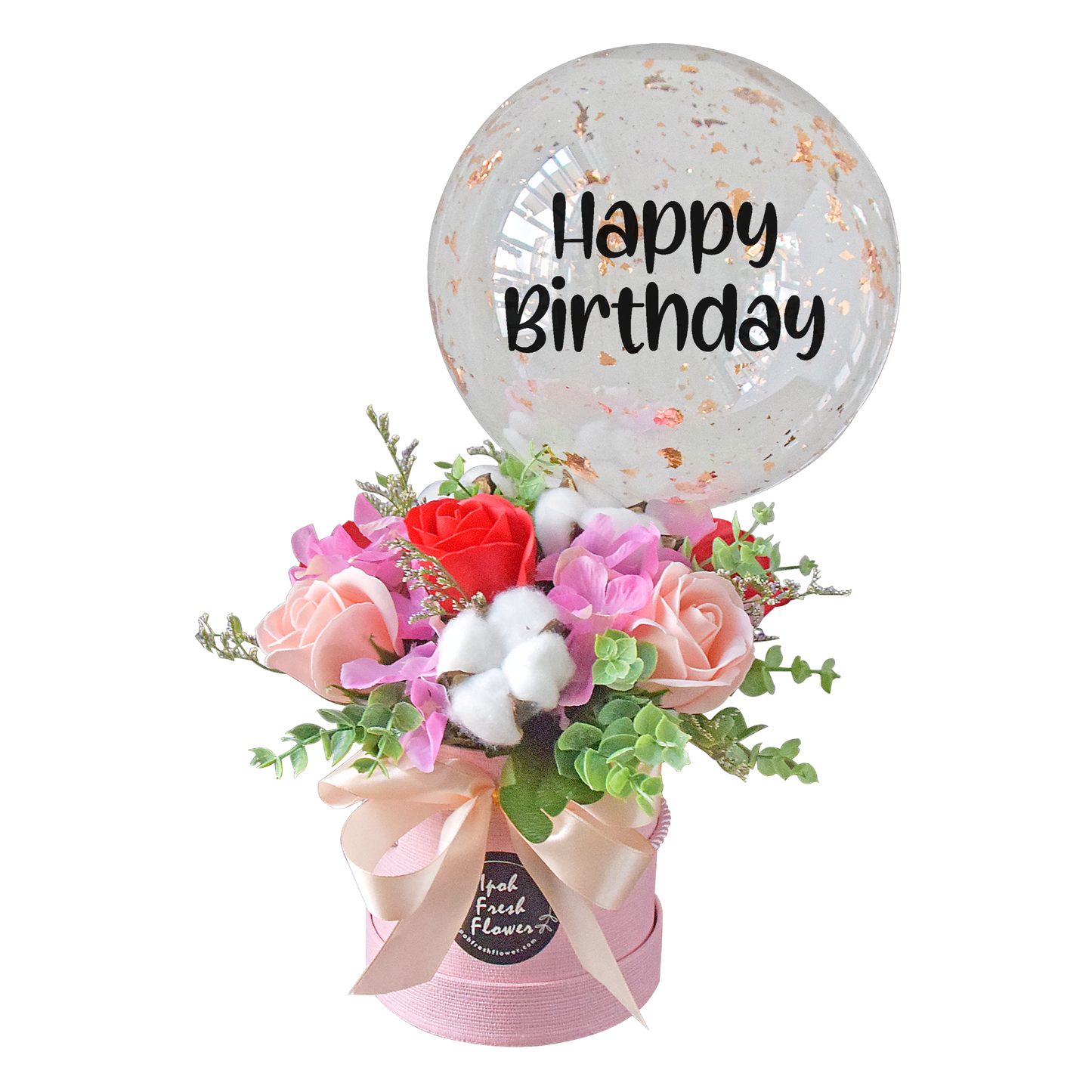 Classic Nikko| Artificial Soap Flowers Arrangement| Balloon Flower Box