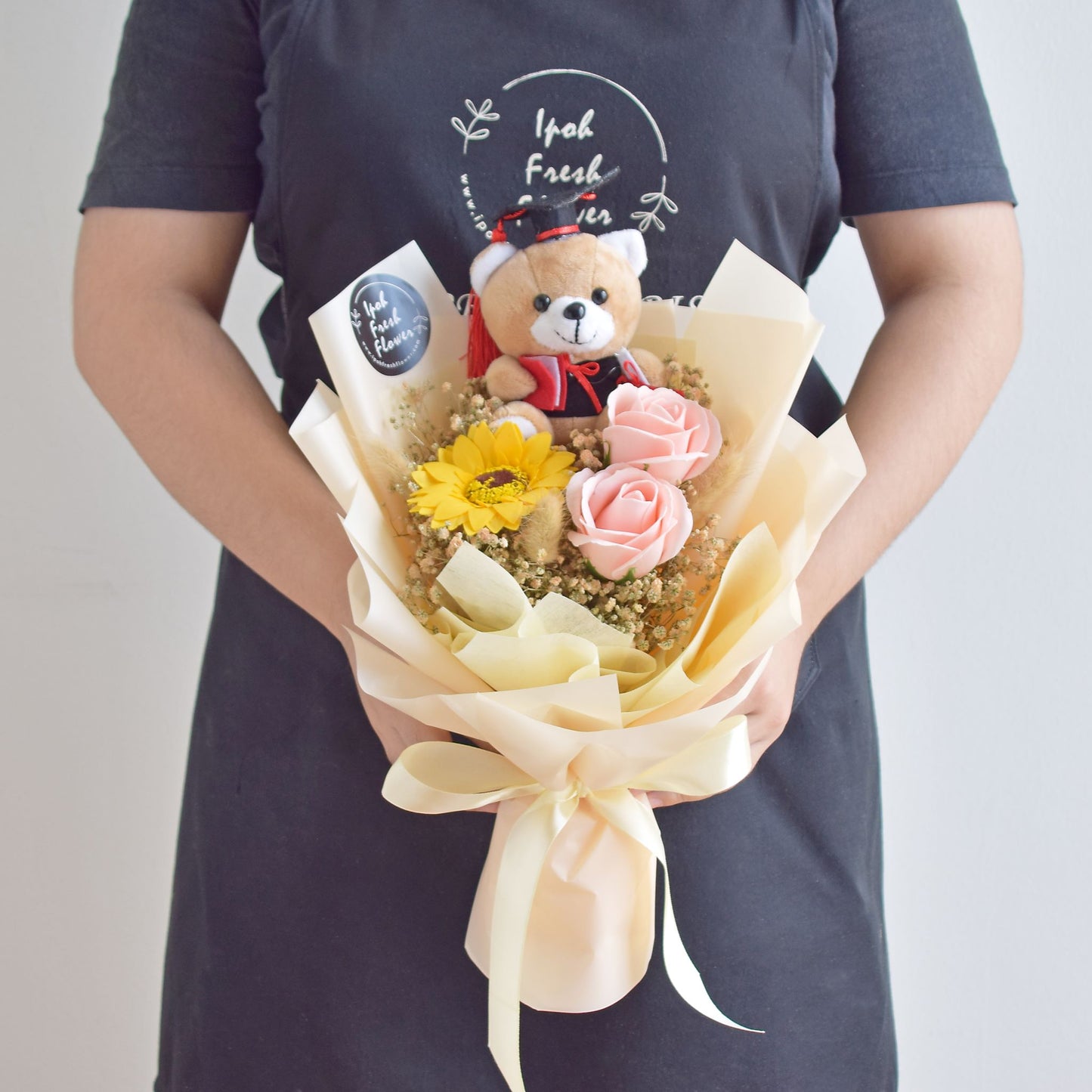 Mini Graduation Flower Bouquet| Soap Flower Bouquet