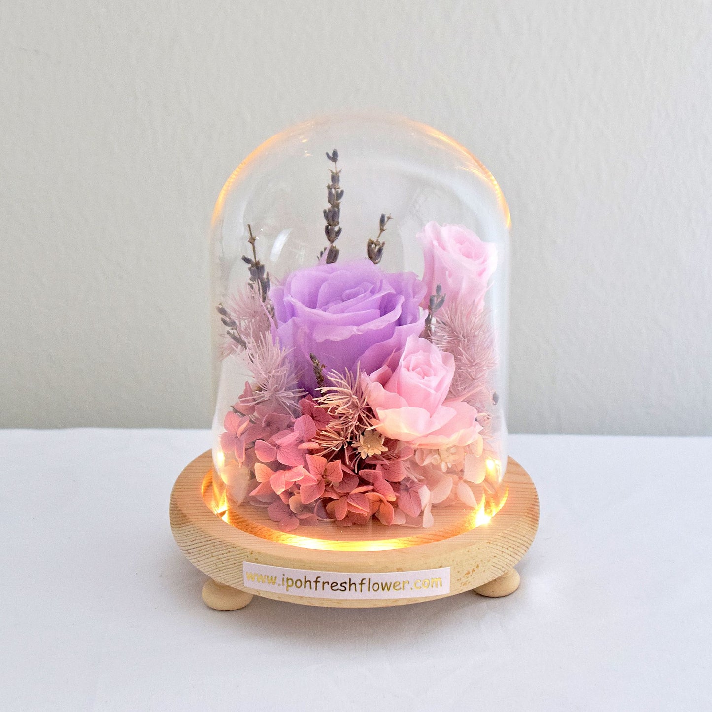 Lavender Garden Preserved Flower Dome Gift Delivery