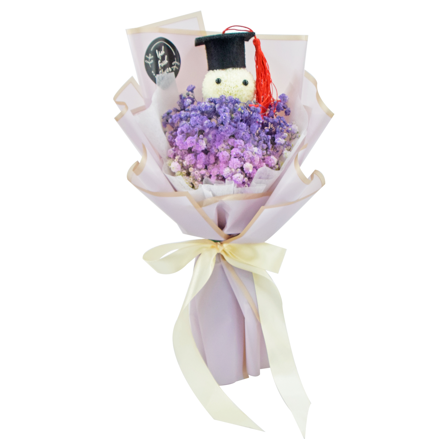 Mini Graduation Flower Bouquet with baby breath