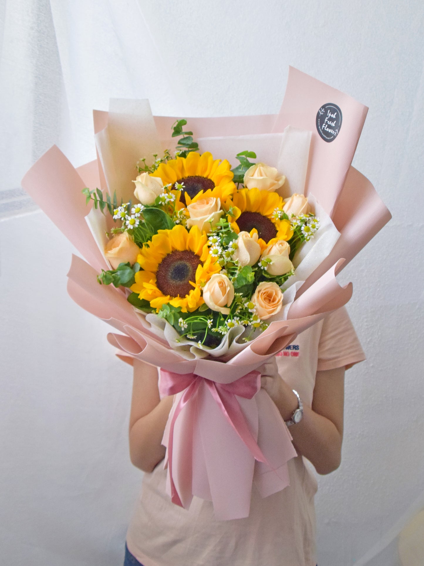 Marigold| Sunflower & rose bouquet