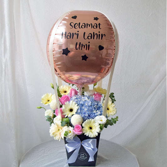 Melanie| Balloon Flower Bloom Box | Same Day Delivery Ipoh