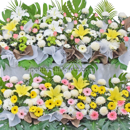 Amazing Grace Wreath| Premium Condolence Flower Stand| Same Day Free Delivery