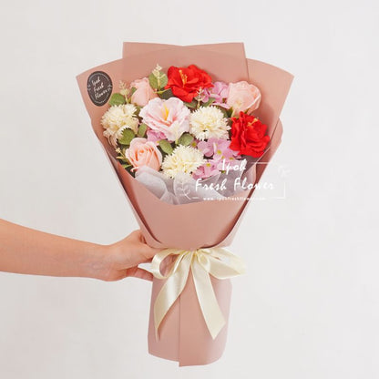 Amora| Carnation Soap Flower Bouquet Delivery