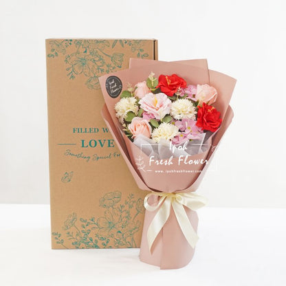 Amora| Carnation Soap Flower Bouquet Delivery