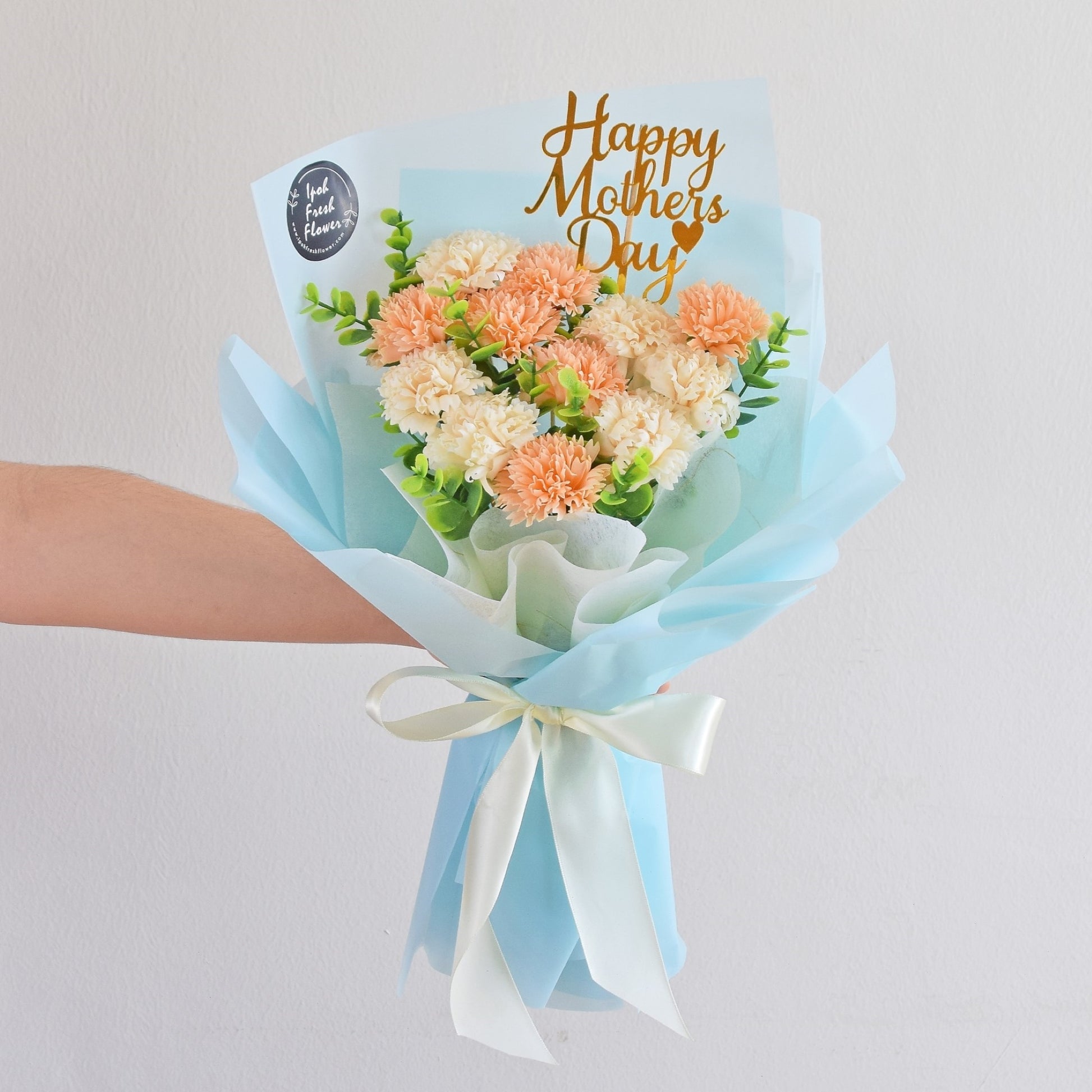 Aster| Carnation Soap Flower Bouquet Delivery