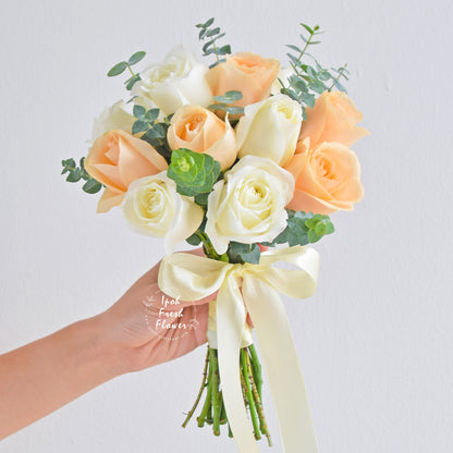 Averi Bridal Bouquet With Boutonniere| Personalized wedding & ROM flowers
