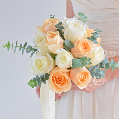 Averi Bridal Bouquet With Boutonniere| Personalized wedding & ROM flowers